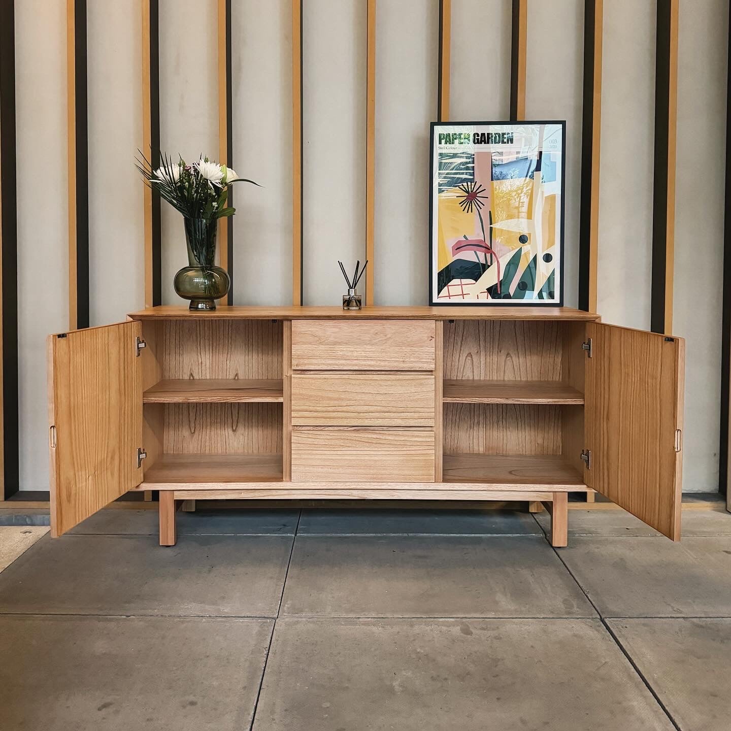 Raffles Solid Mindi Wood Sideboard