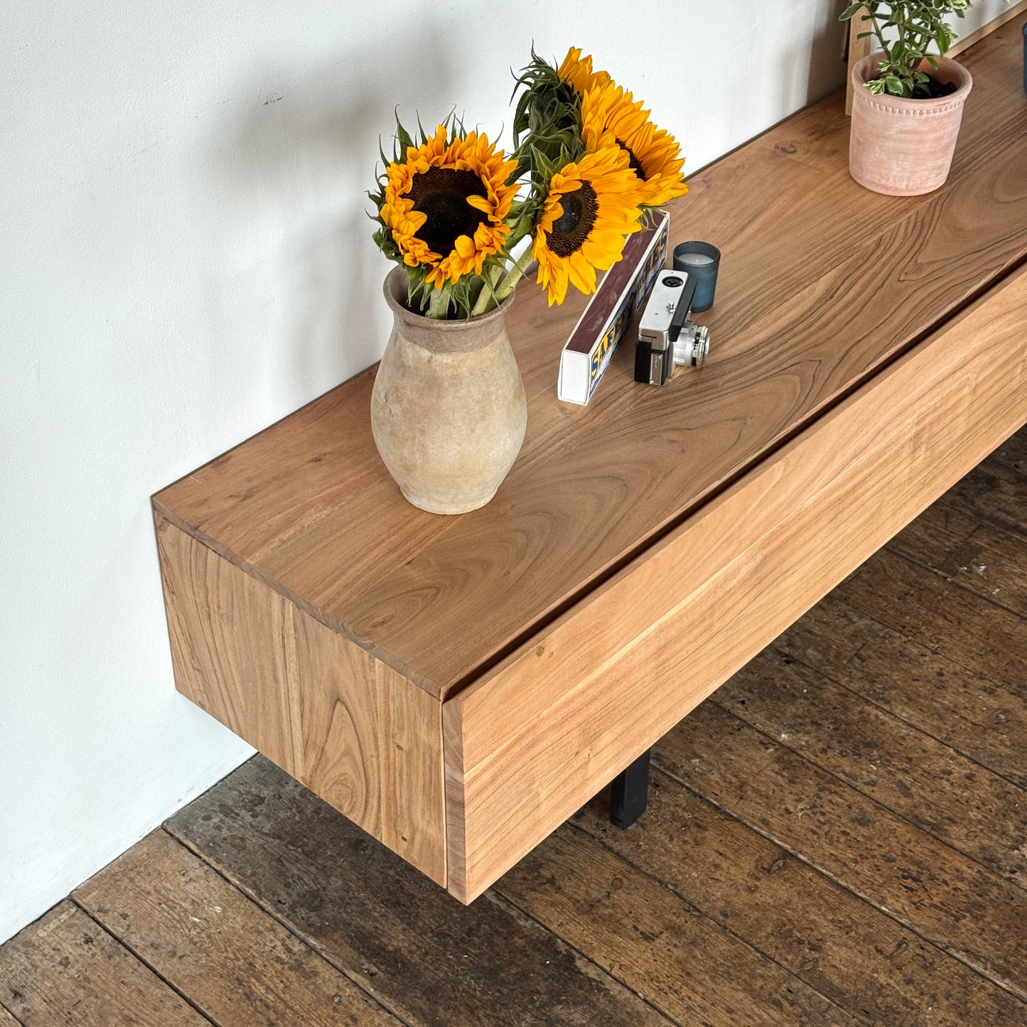 Kenji Solid Acacia Wood Large TV Stand