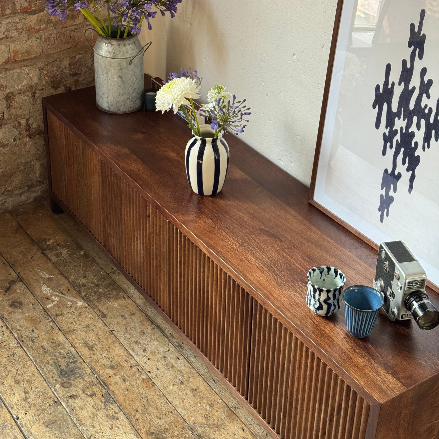 Jacob Solid Mango Wood TV Stand Dark Brown (2 Sizes)