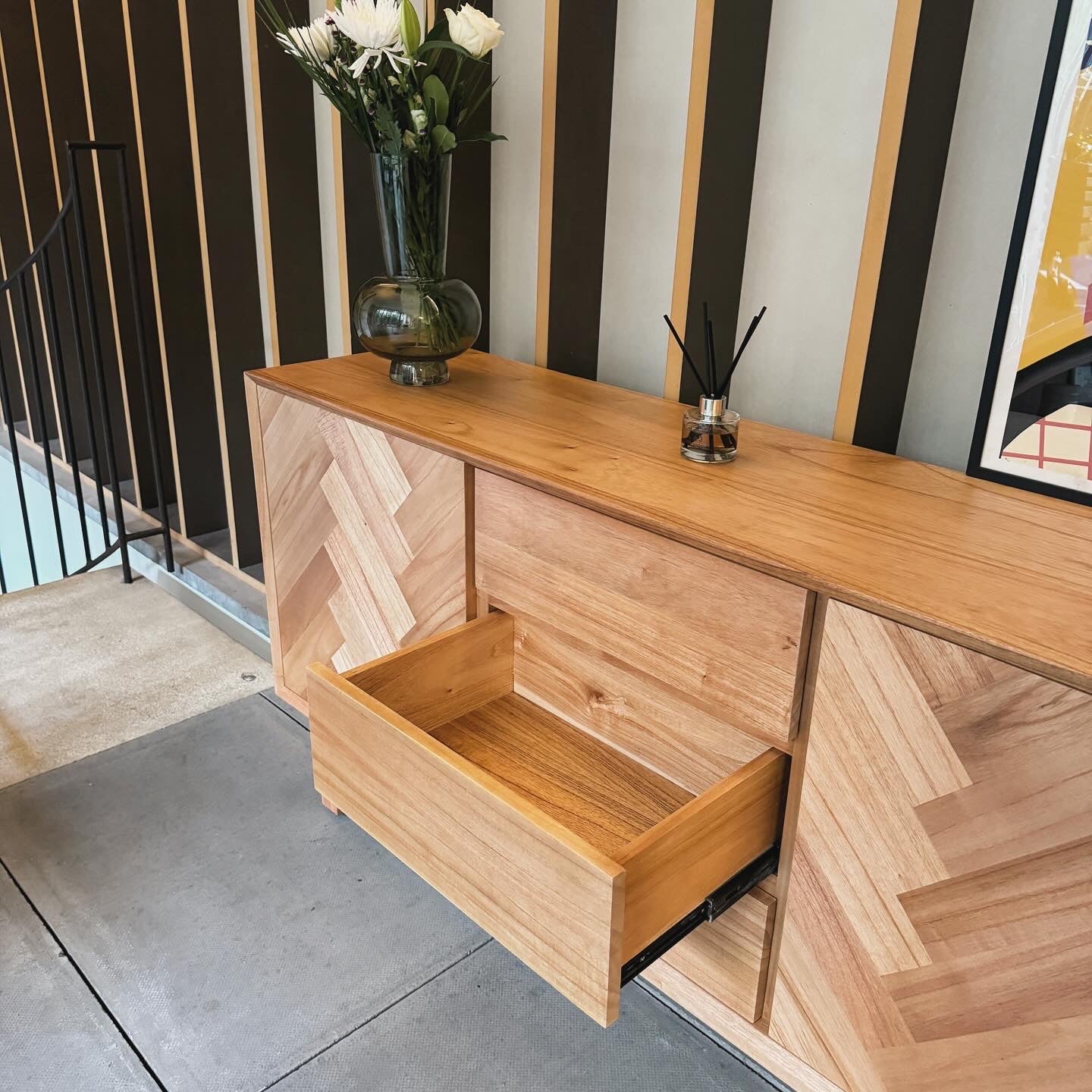 Raffles Solid Mindi Wood Sideboard