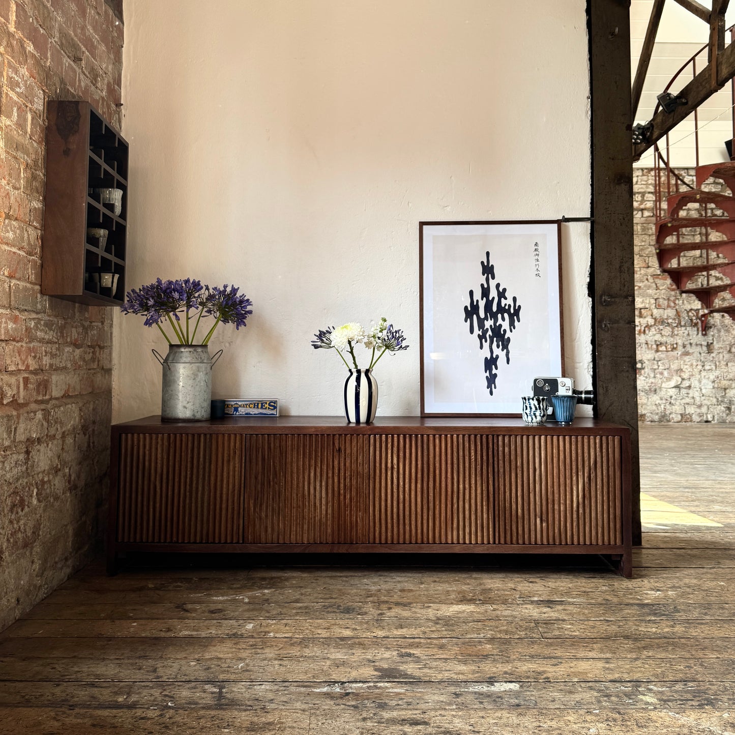 Jacob Solid Mango Wood TV Stand Dark Brown (2 Sizes)