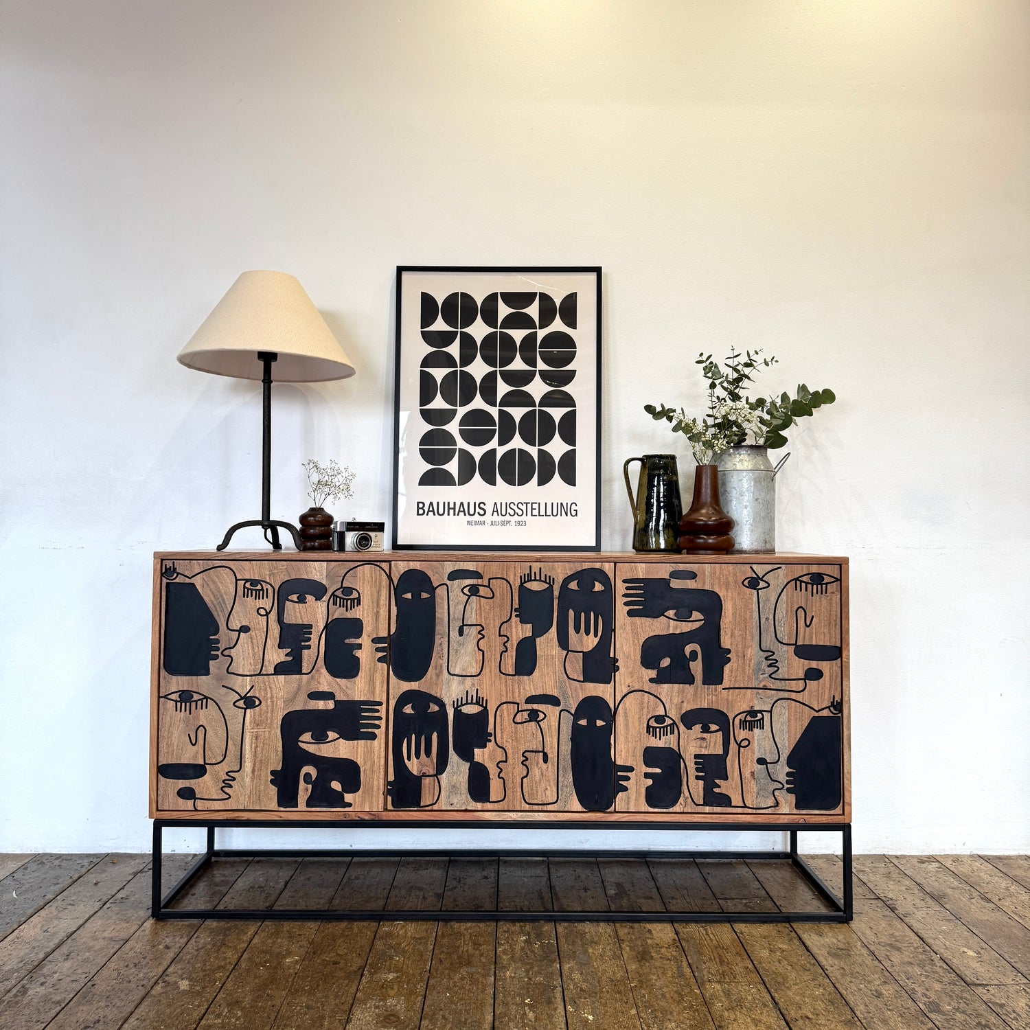 Pablo Solid Acacia Wood Large 3 Door Sideboard