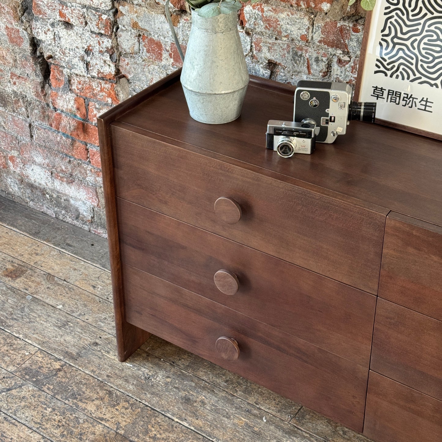 Helena Solid Mango Wood Chest of Drawers in Walnut