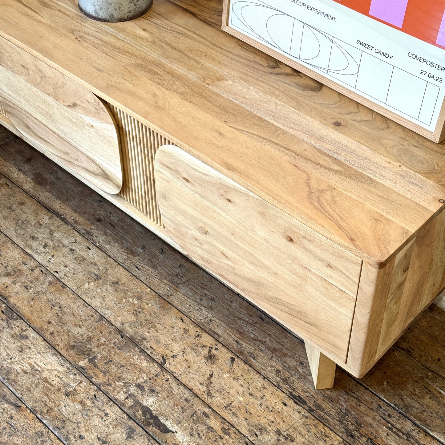 Akira Solid Acacia Wood TV Stand