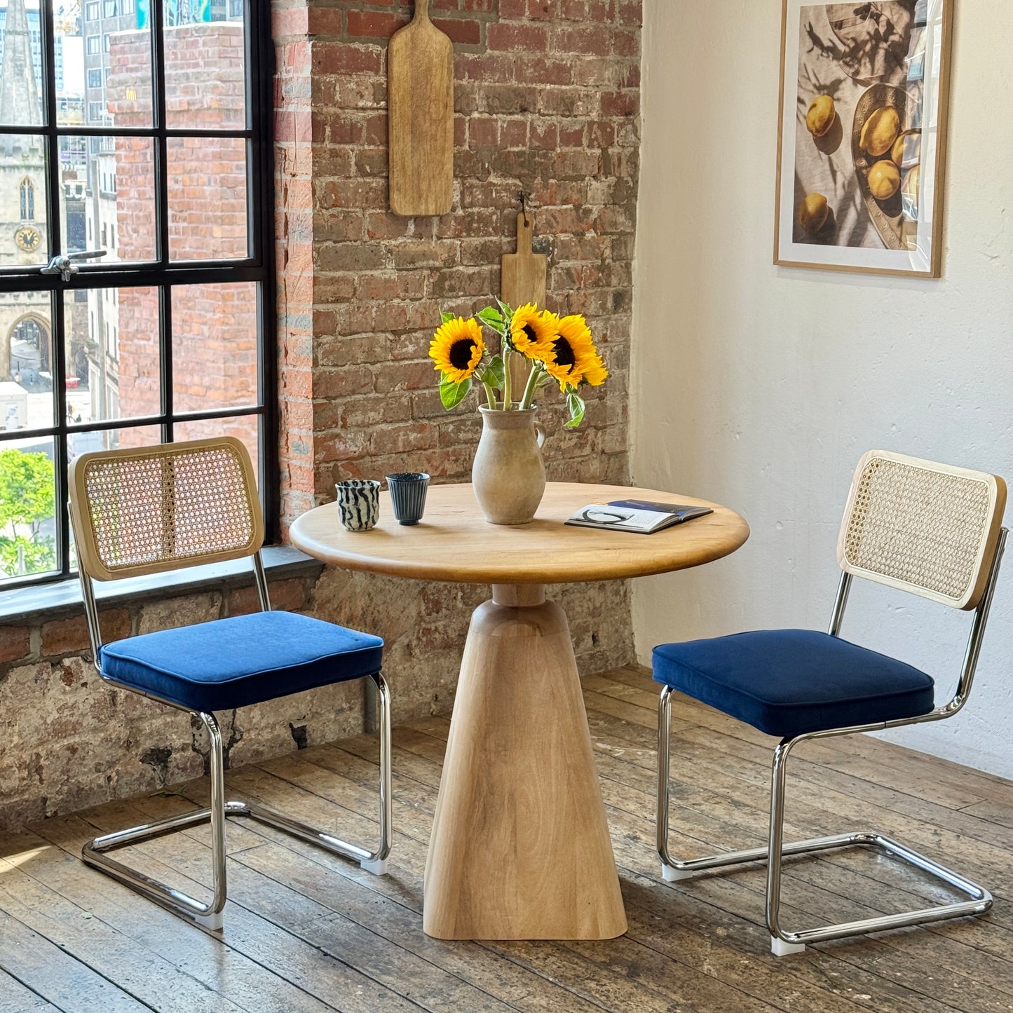 Sienna Round Solid Mango Wood Dining Table (2 Sizes)