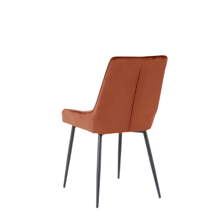 Brown chair with black legs on a white background
