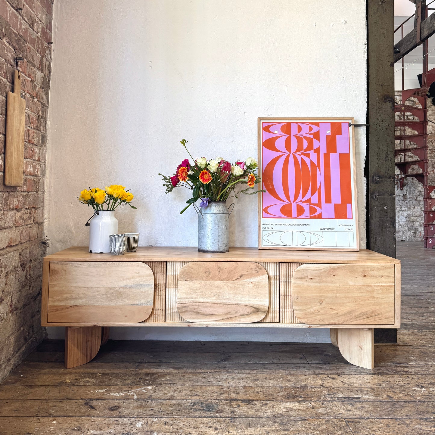 Akira Solid Acacia Wood TV Stand