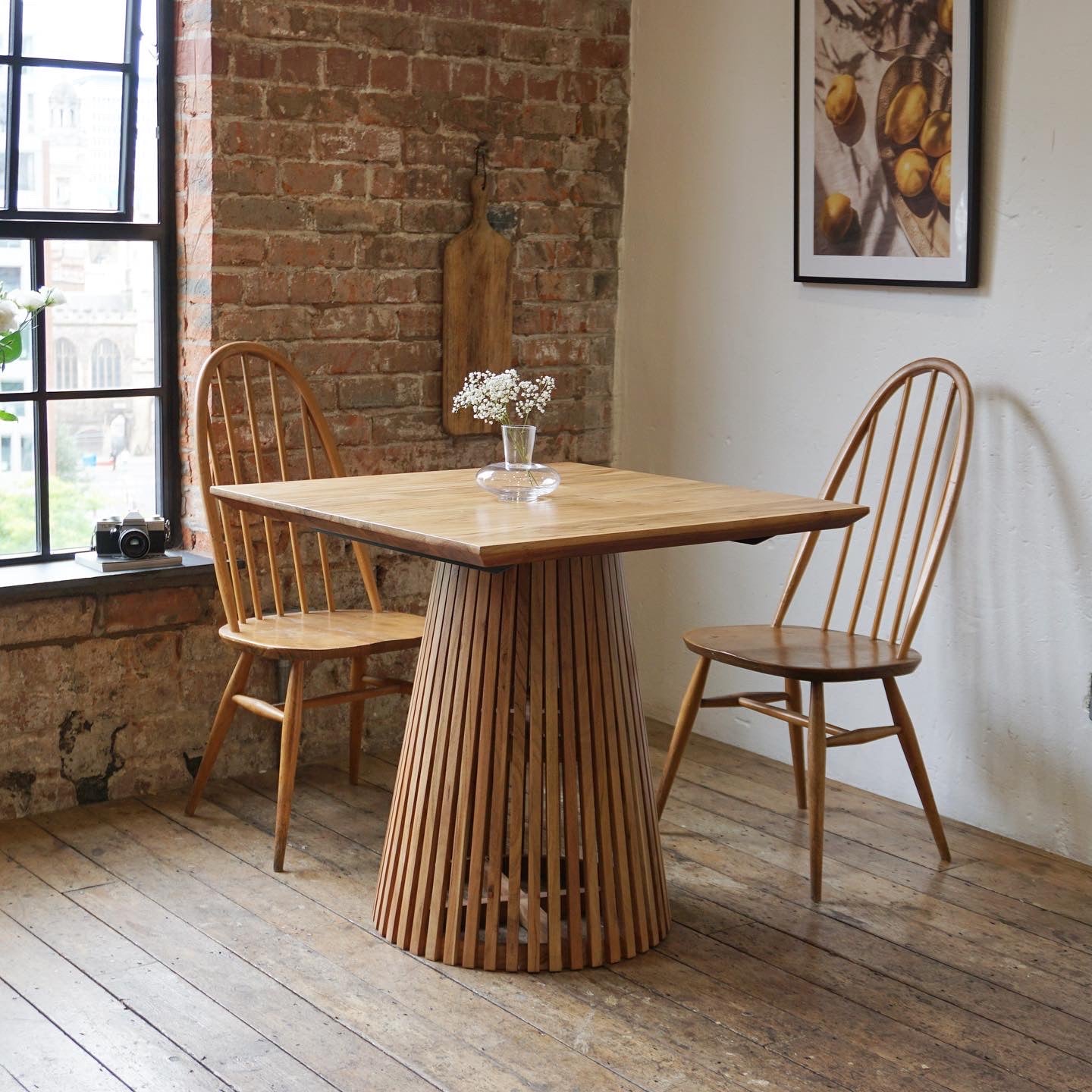 Remi Square Solid Acacia Wood Dining Table Natural (2 Sizes)