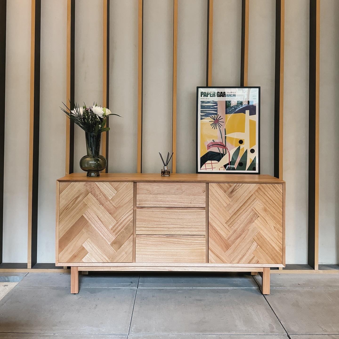 Raffles Solid Mindi Wood Sideboard