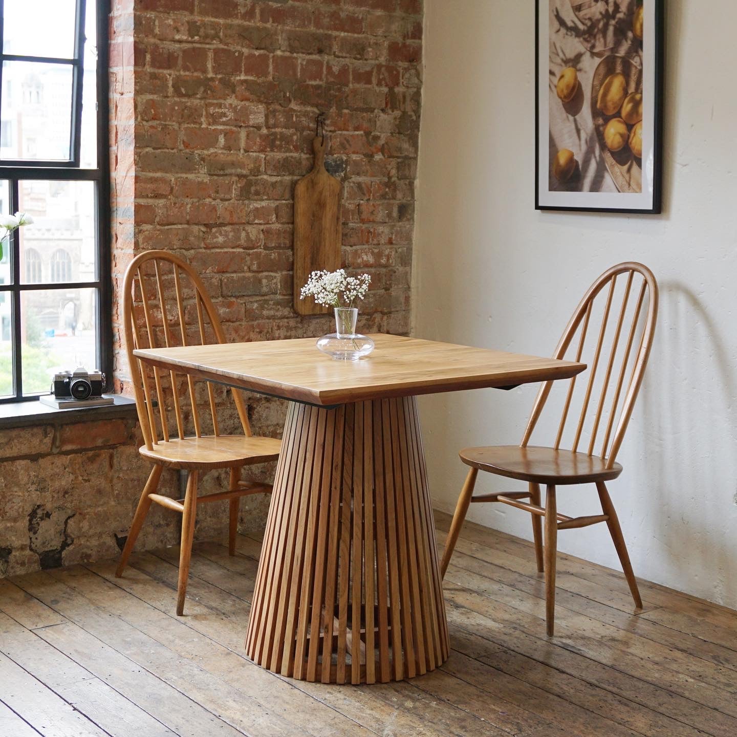 Remi Square Solid Acacia Wood Dining Table Natural (2 Sizes)
