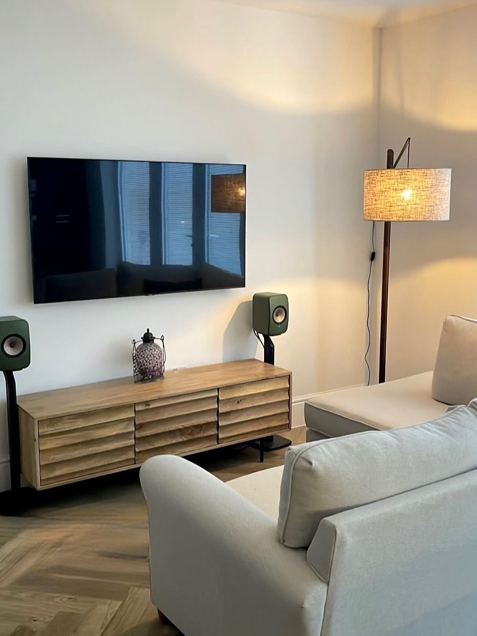 Daria Solid Mango Wood TV Stand Natural