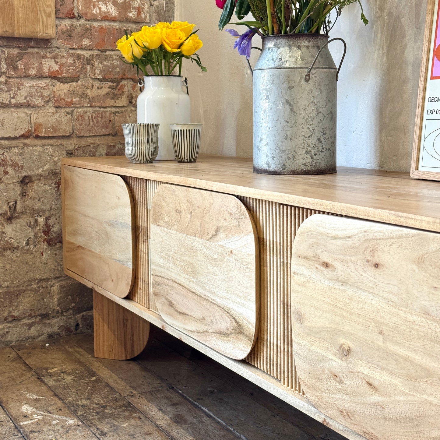 Akira Solid Acacia Wood TV Stand