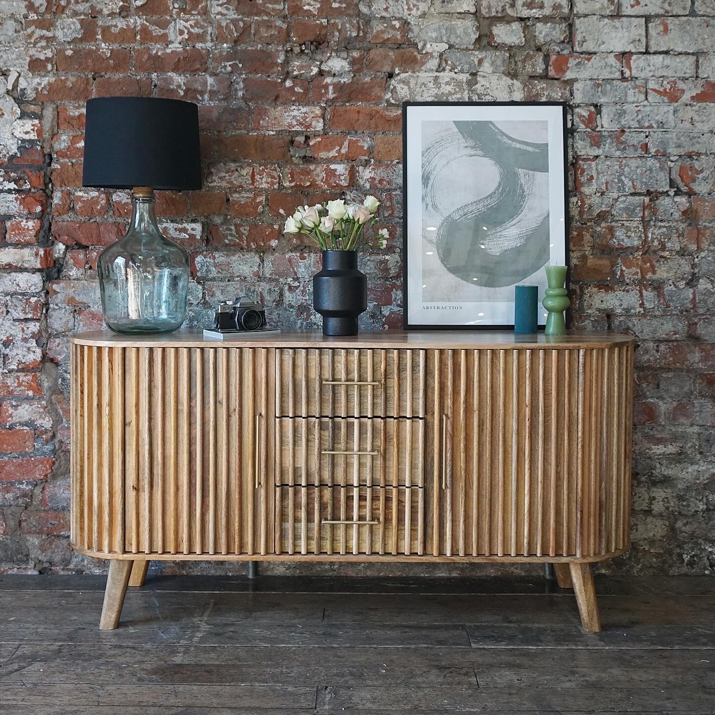 Els Solid Mango Wood Large Sideboard