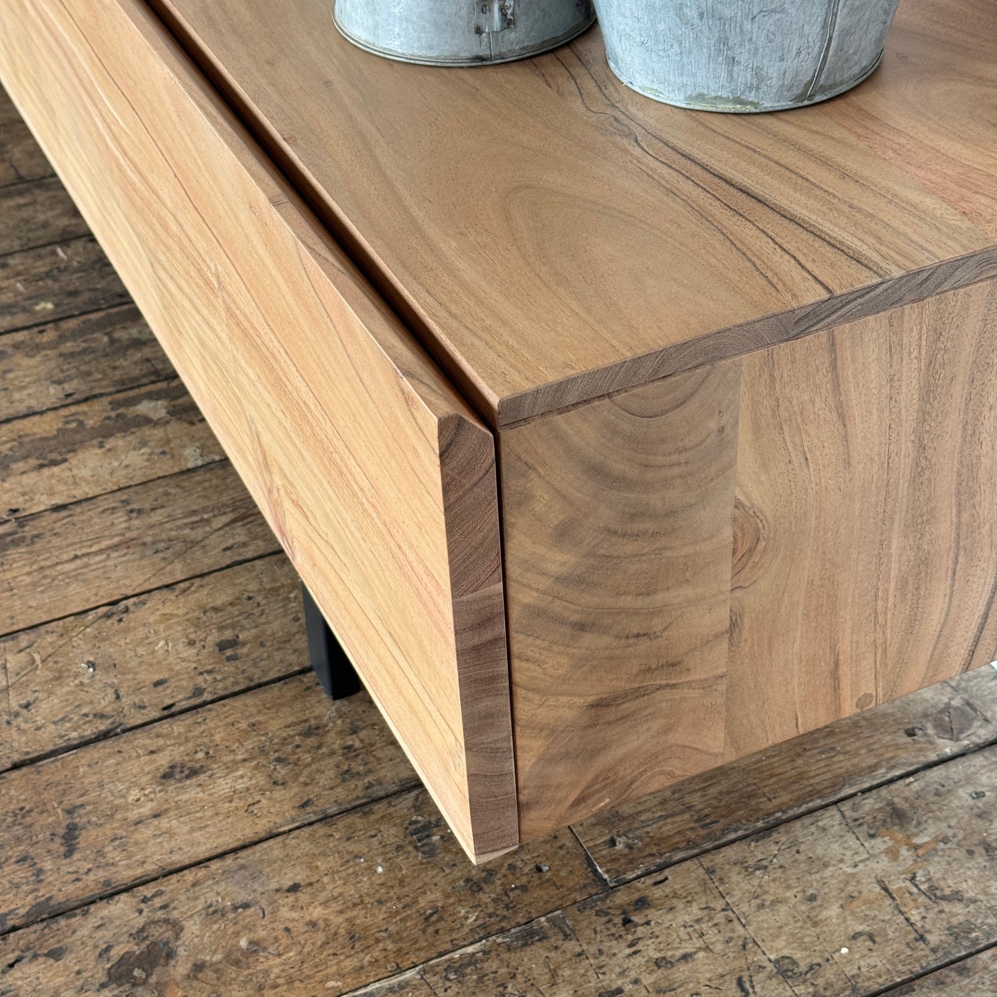 Kenji Solid Acacia Wood Large TV Stand