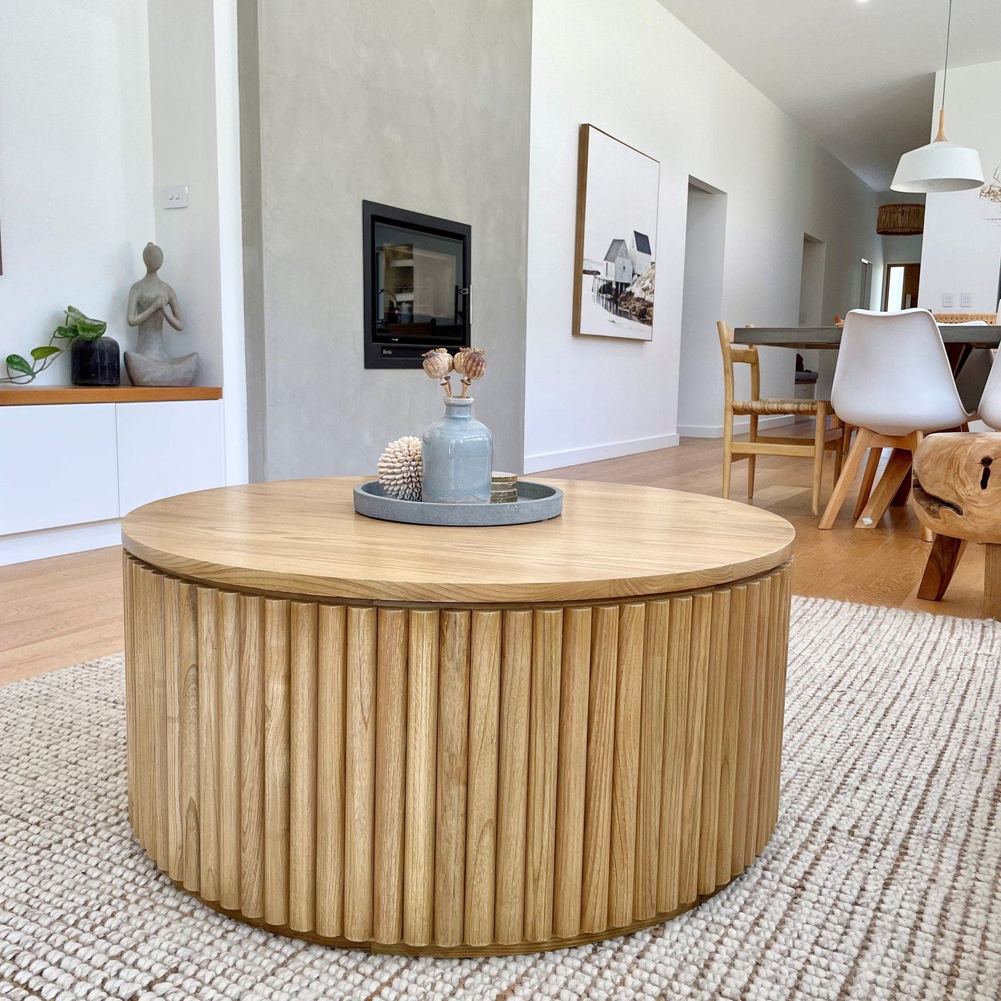 Cruz Solid Mindi Wood Coffee Table