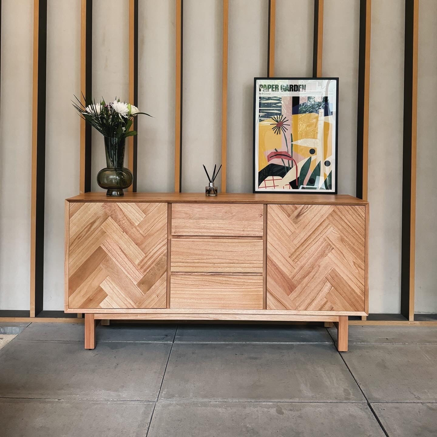 Raffles Solid Mindi Wood Sideboard