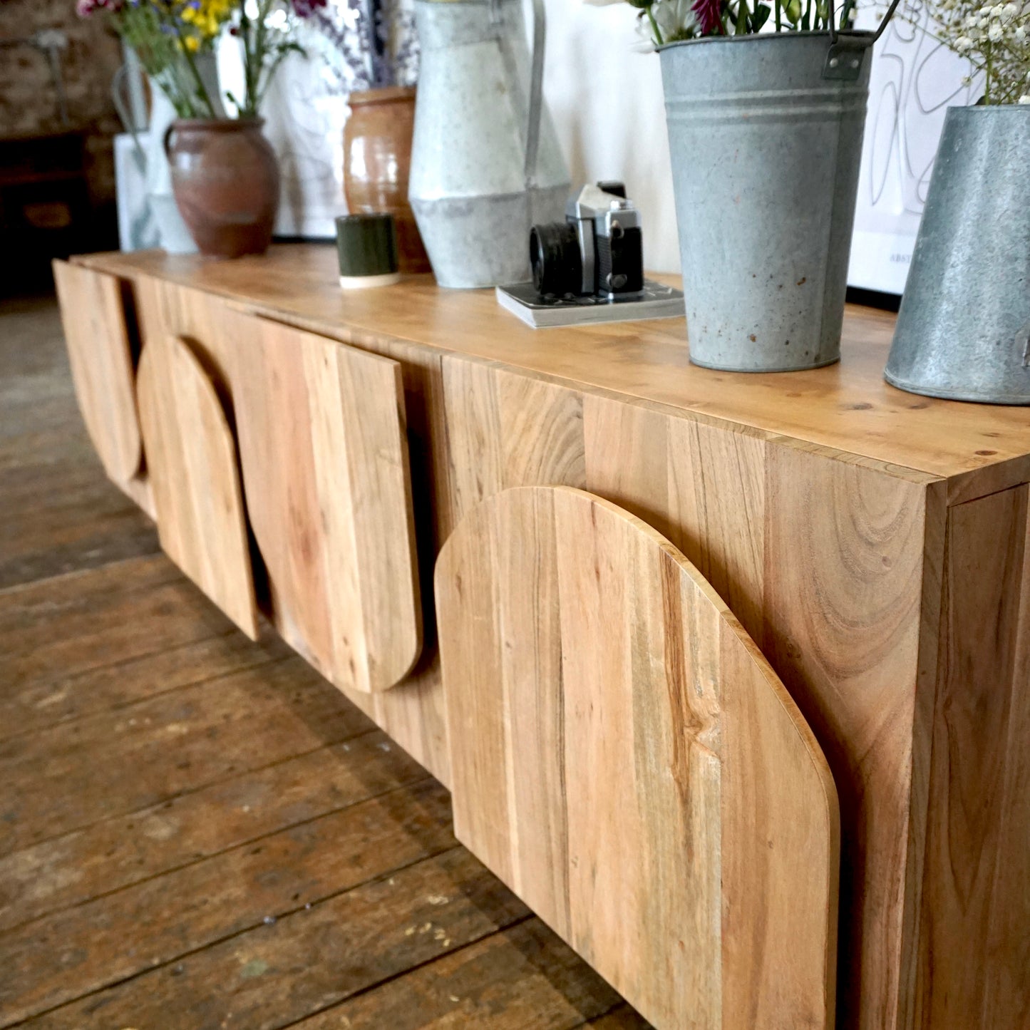 Archer Solid Acacia Wood TV Stand