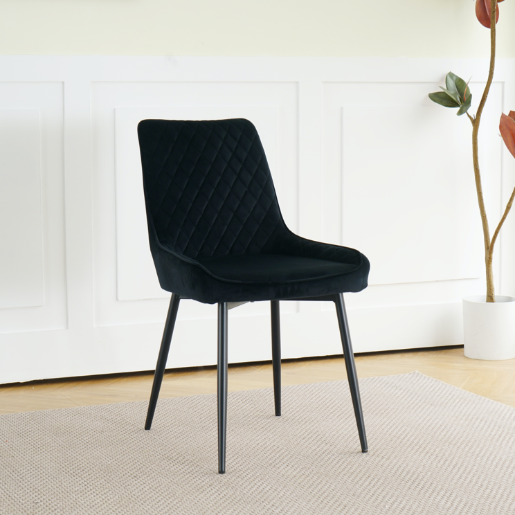 Ava Dining Chairs in Black (2pk)