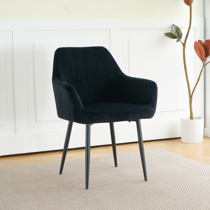 Layla Dining Chairs in Black (2pk)