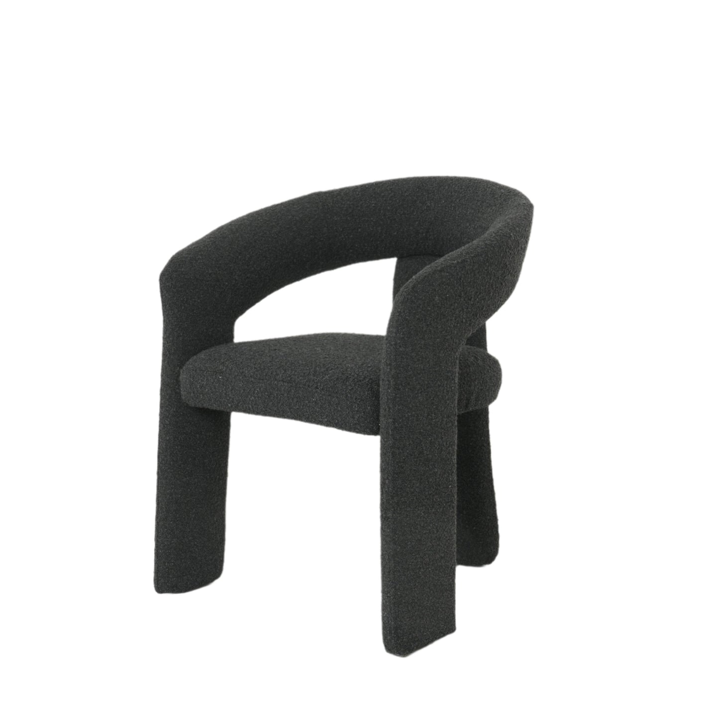 Eva Dining Chairs in Black Boucle (2pk)