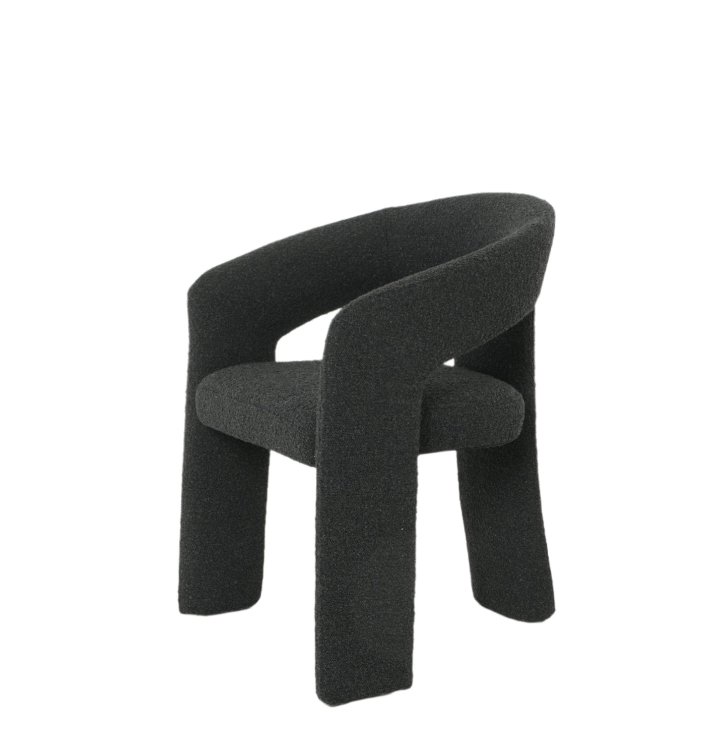 Eva Dining Chairs in Black Boucle (2pk)