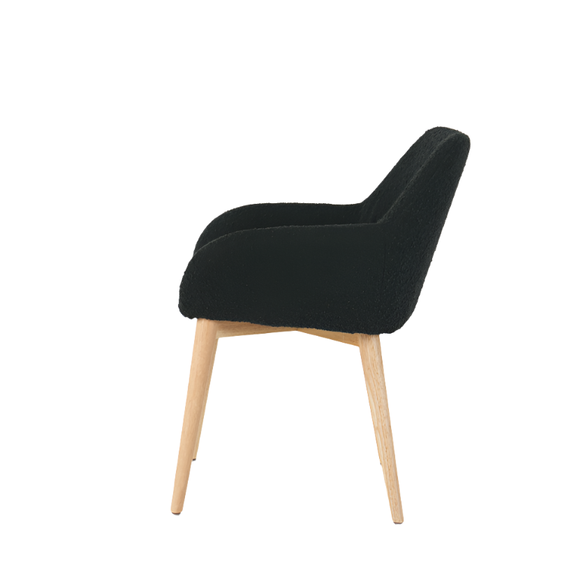 Amara Dining Chairs in Black Boucle (2pk)