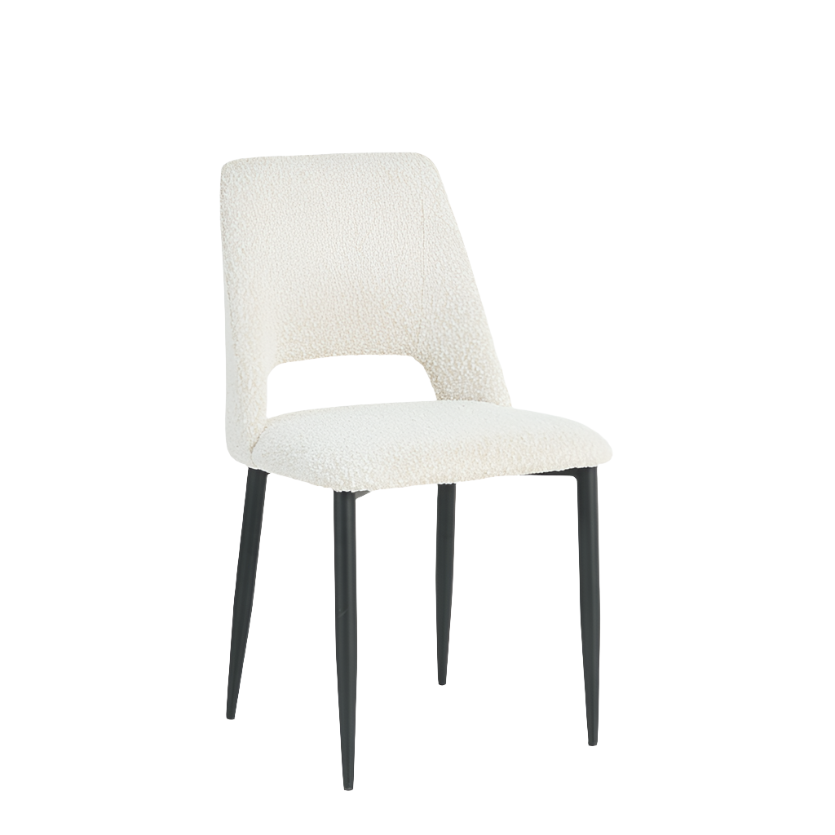 Nala Dining Chairs in Cream Boucle (2pk)