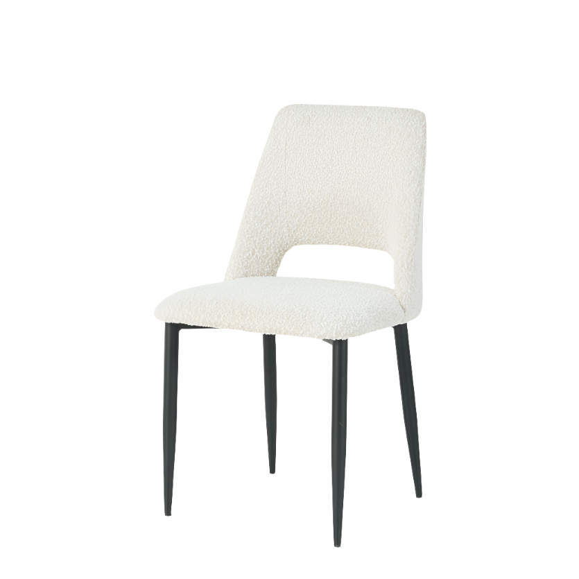 Nala Dining Chairs in Cream Boucle (2pk)