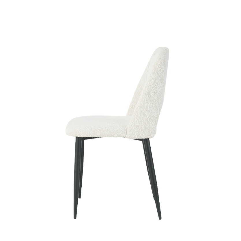 Nala Dining Chairs in Cream Boucle (2pk)