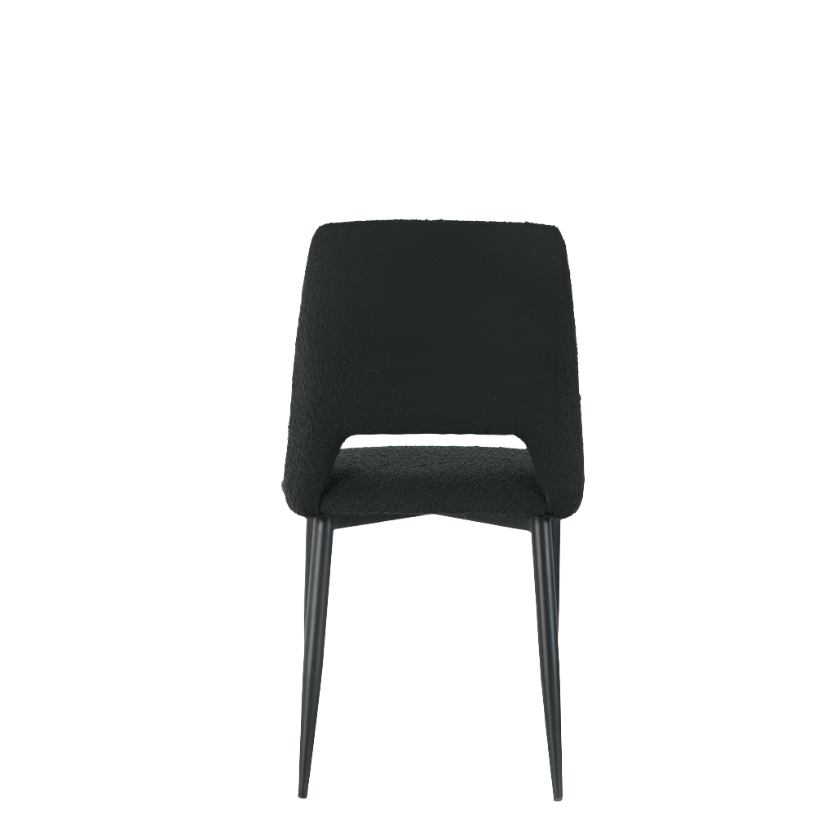 Nala Dining Chairs in Black Boucle (2pk)