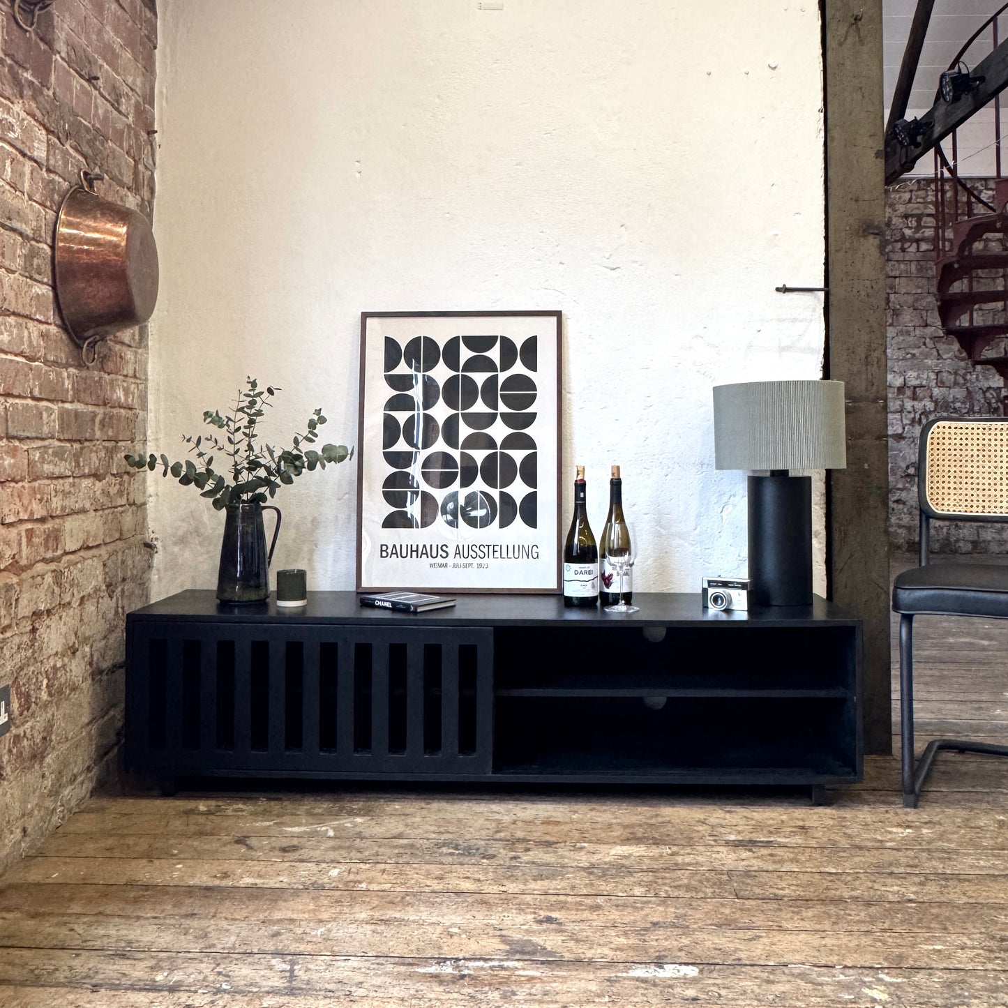 Caleb Solid Mango Wood TV Stand in Black (4 Sizes)