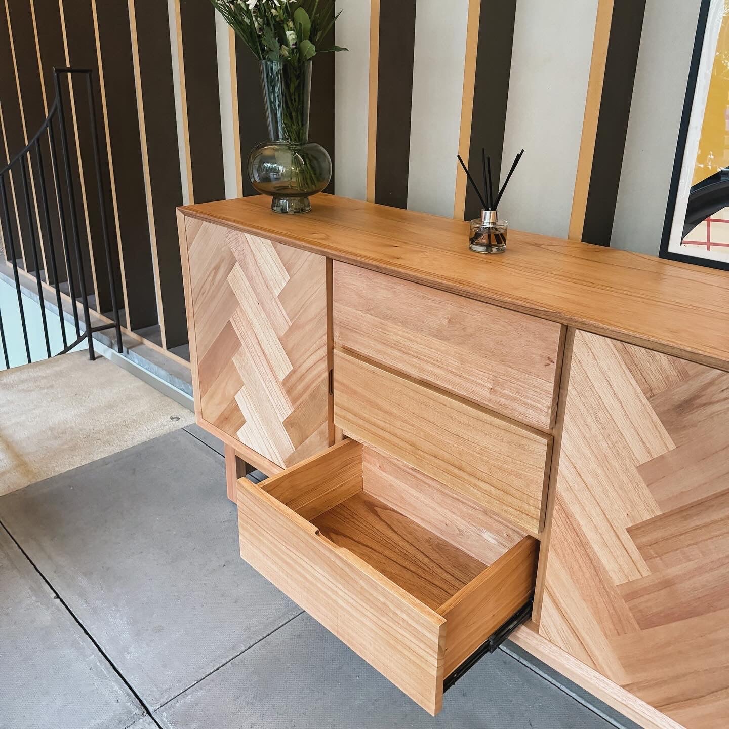 Raffles Solid Mindi Wood Sideboard