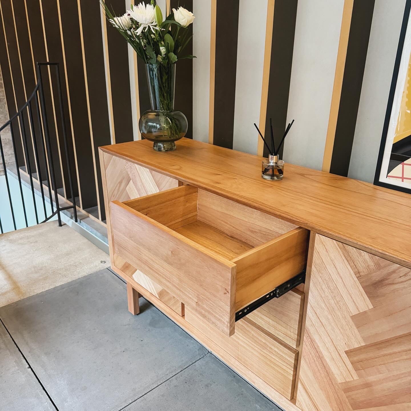 Raffles Solid Mindi Wood Sideboard