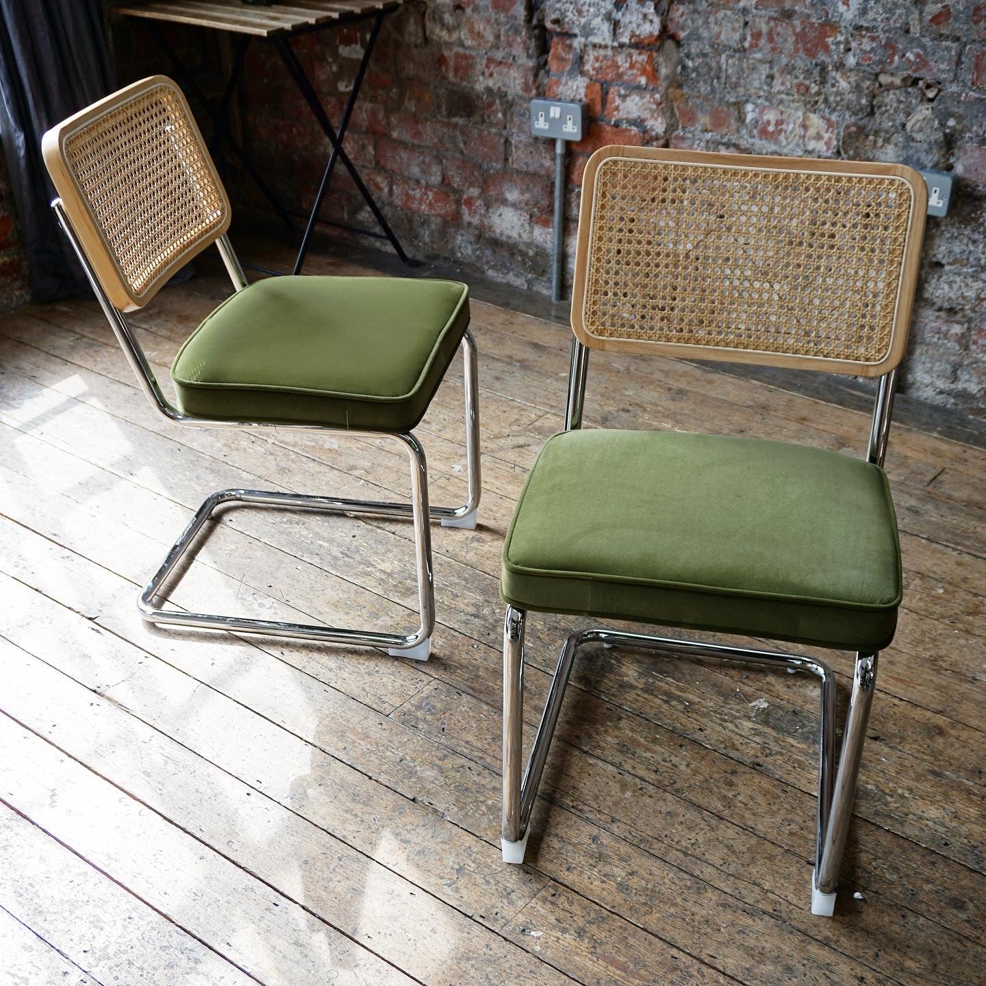 Bella Dining Set with 2 or 4 Brooklyn Dining Chairs in Olive Green