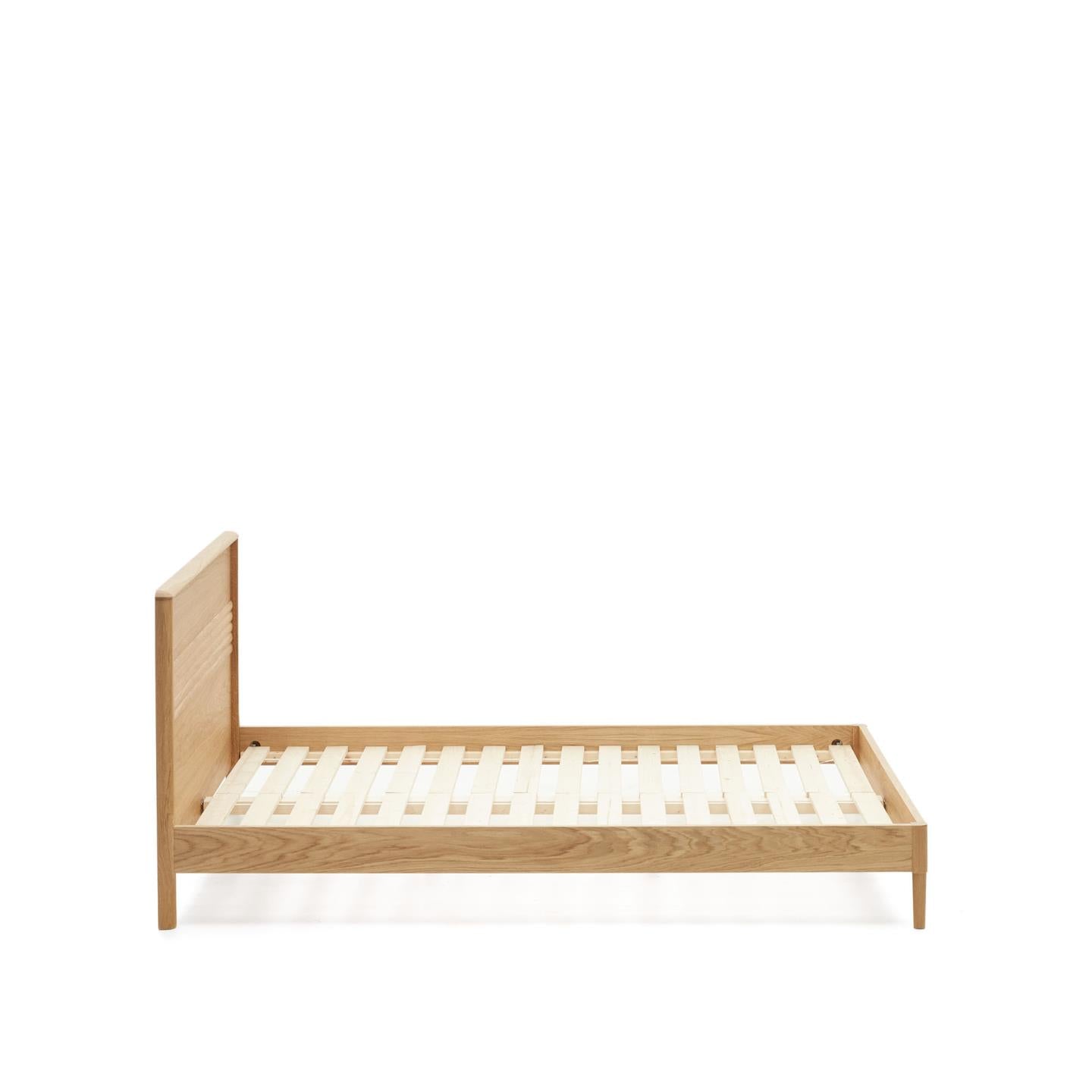 Lenon Queen Size Bed in Oak