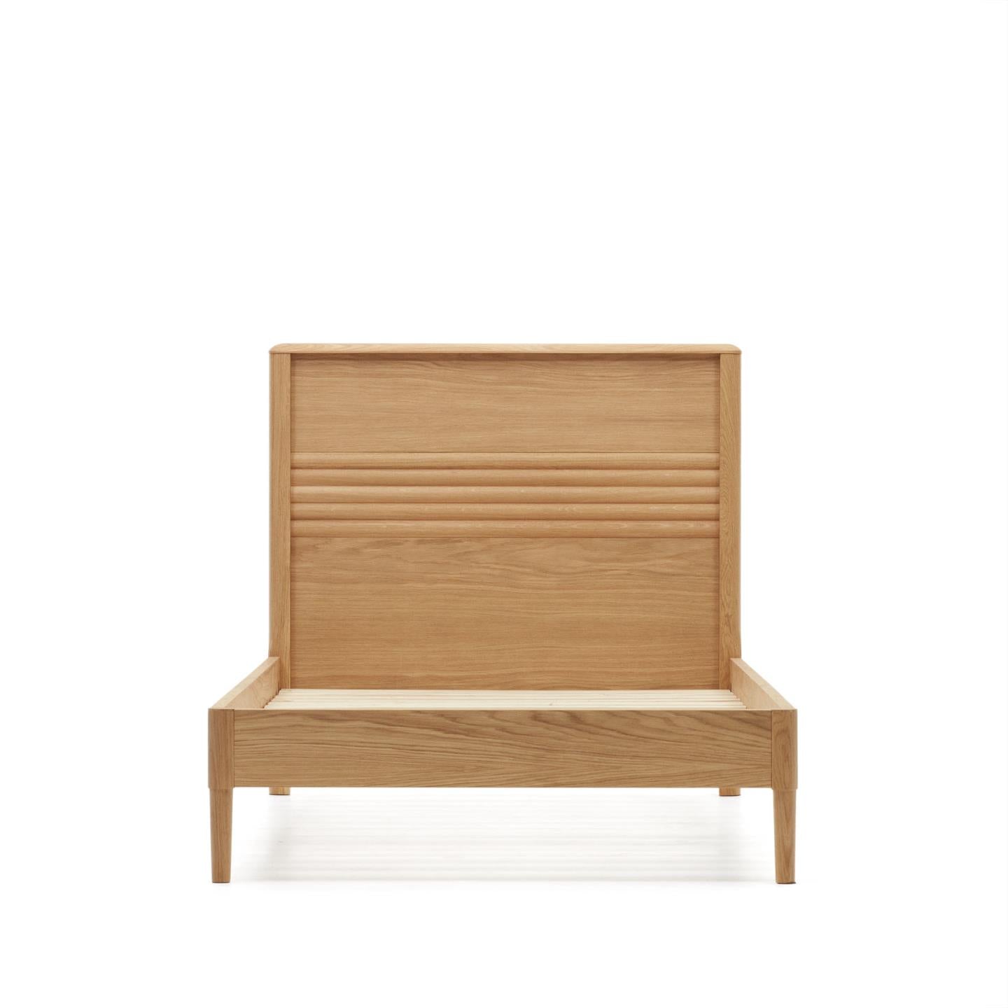 Lenon Single Size Bed in Oak