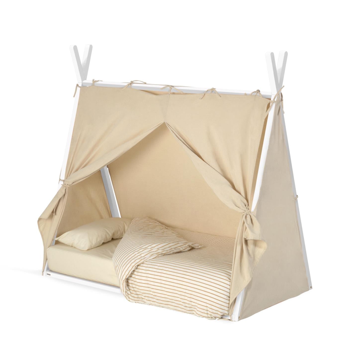 Imogen Kids Teepee Bed in Solid Beech Wood in White Finish