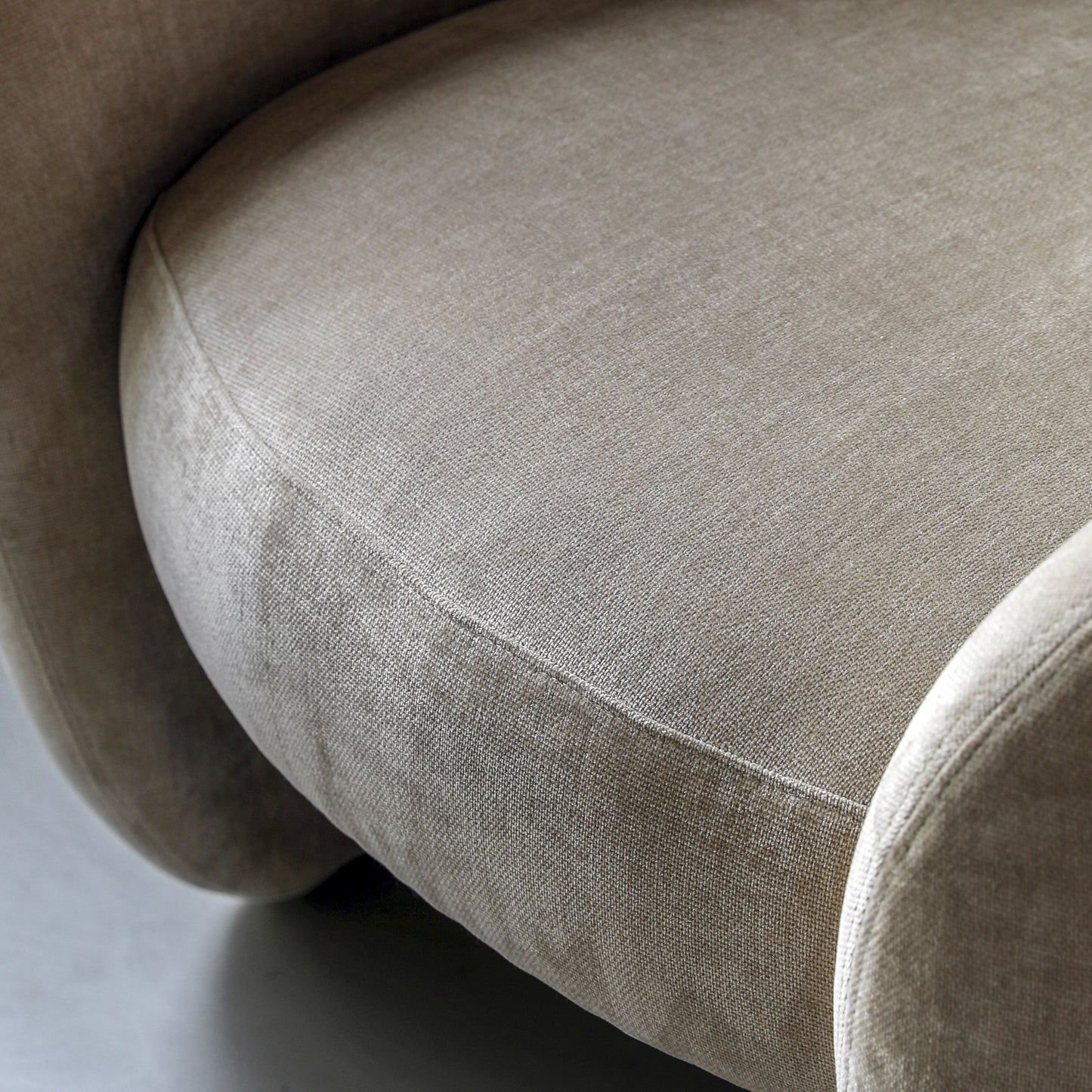 Aoife Curved Armchair in Cream