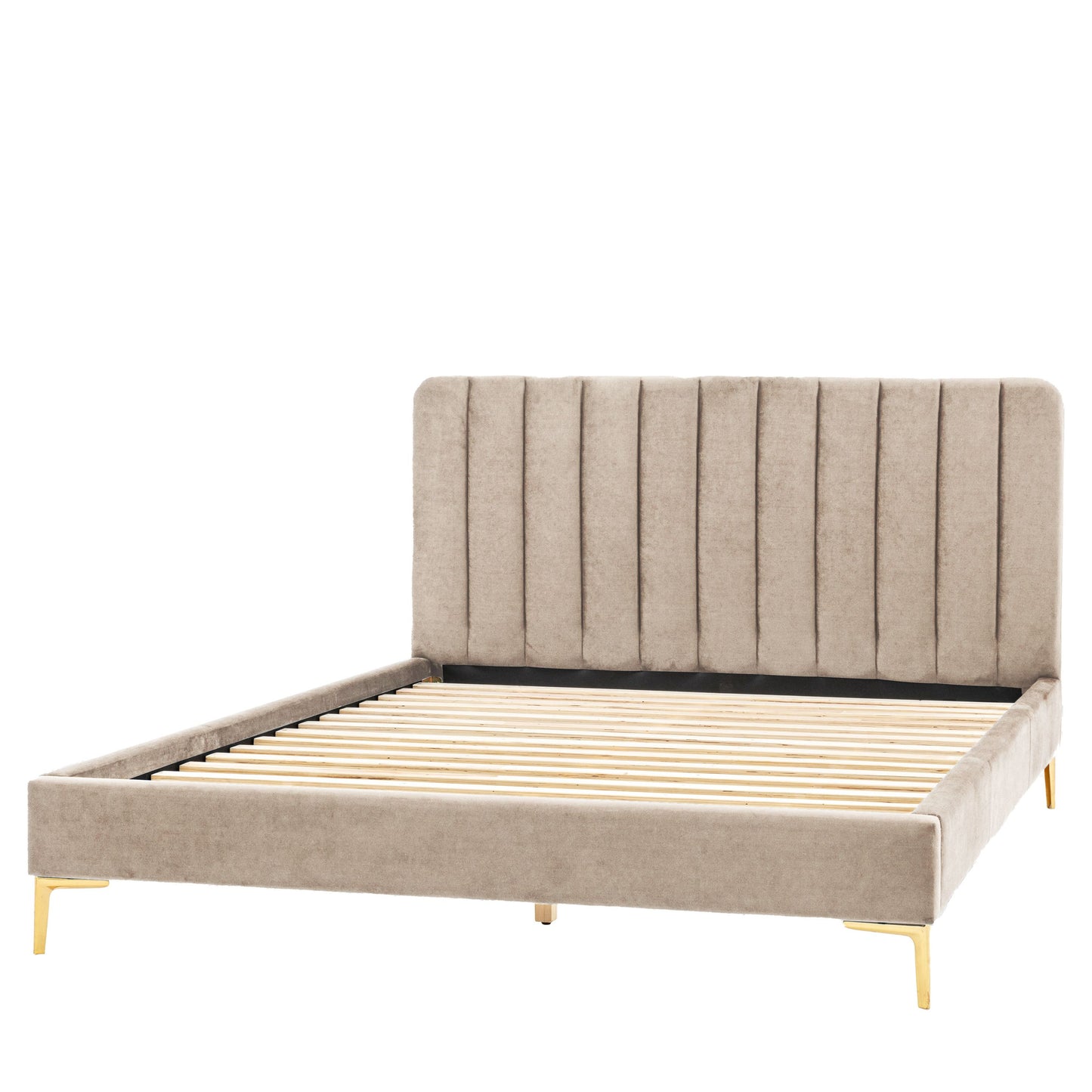 Meredith Kingsize Bed in Latte