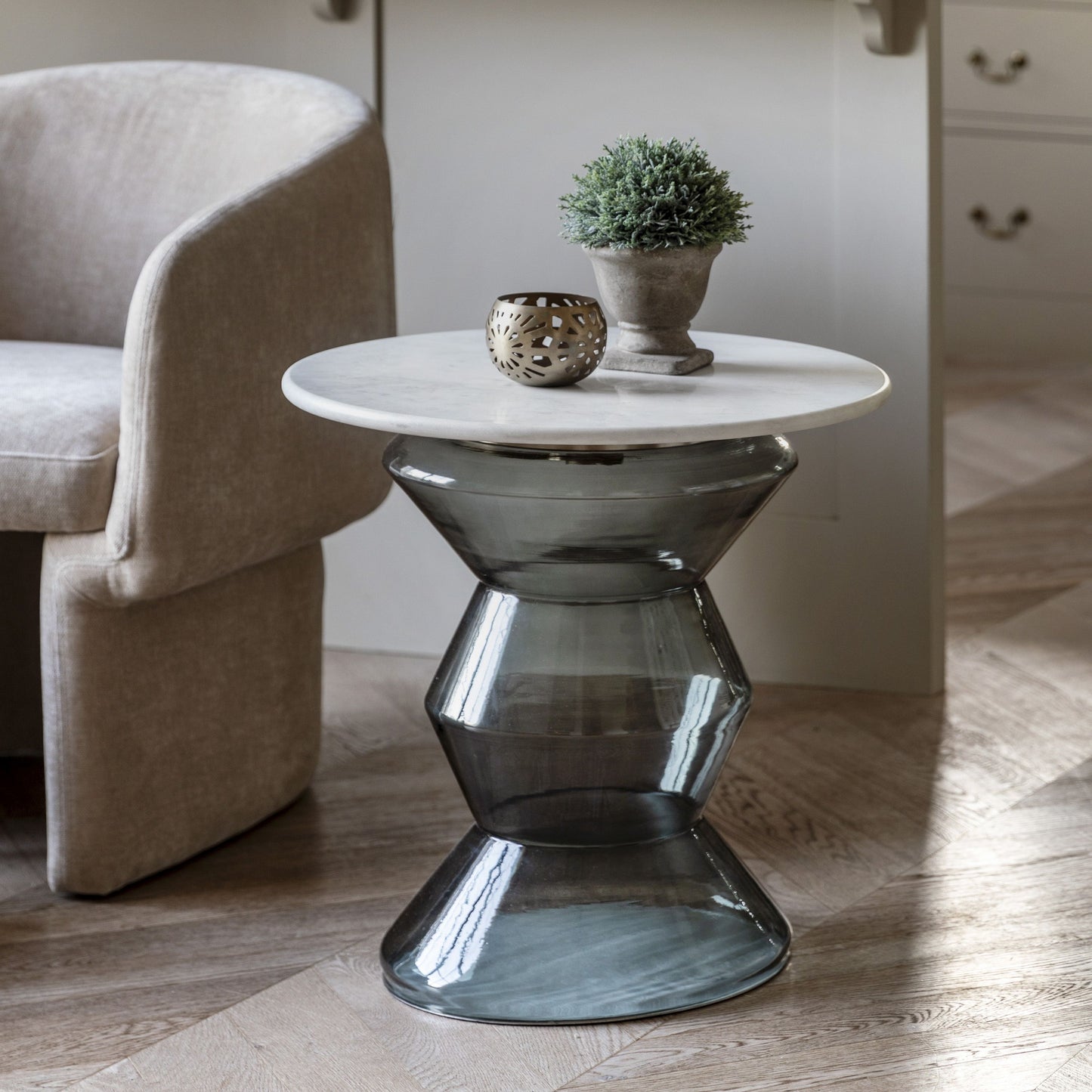 Athens Side Table in Smoke
