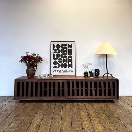 Caleb Solid Mango Wood TV Stand in Dark Brown (4 Sizes)