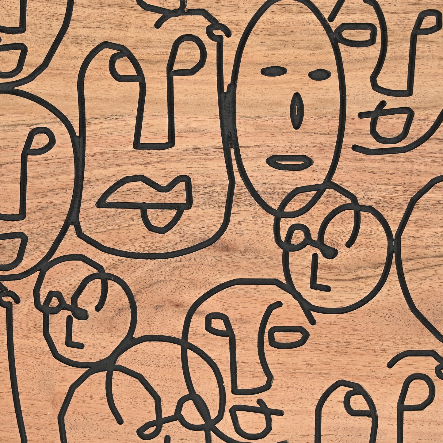 Faces Solid Acacia Wood Medium TV Stand