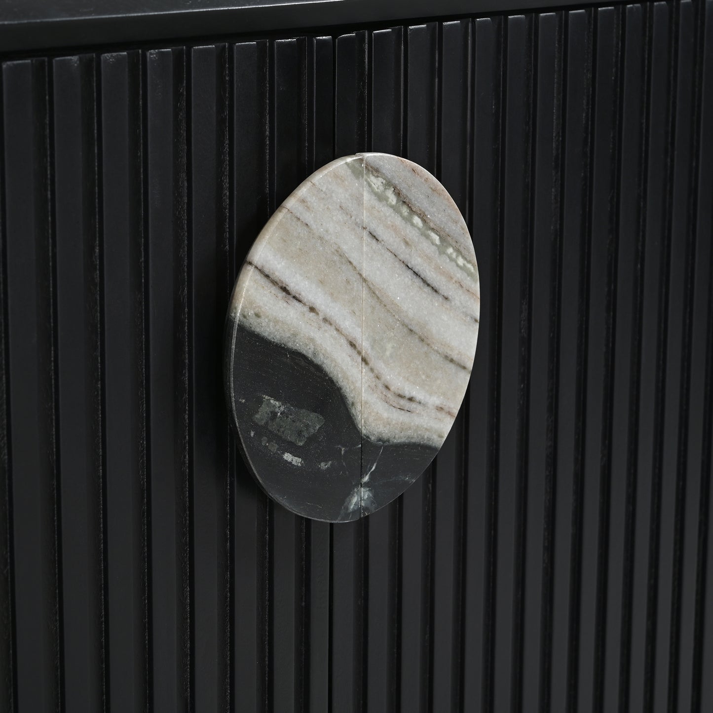 Madison Solid Mango Wood Sideboard Black