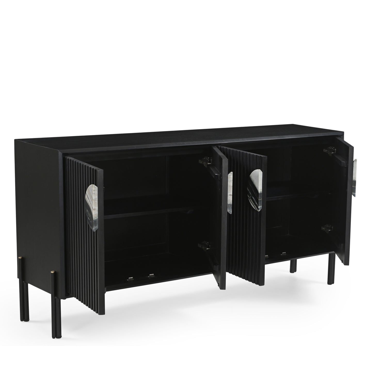 Madison Solid Mango Wood Sideboard Black