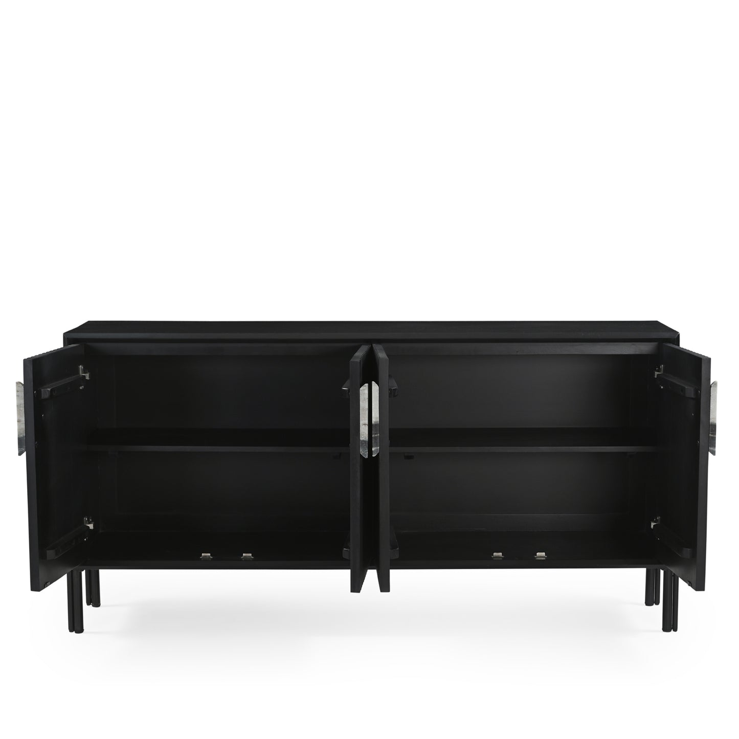 Madison Solid Mango Wood Sideboard Black