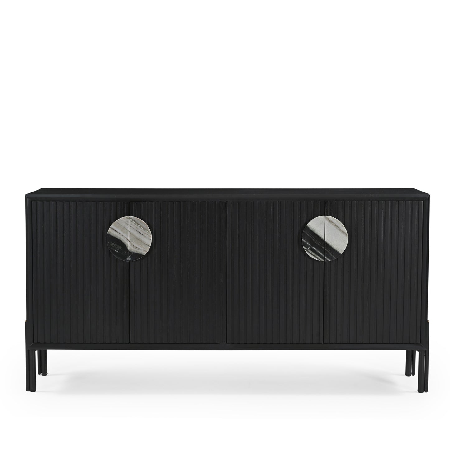 Madison Solid Mango Wood Sideboard Black