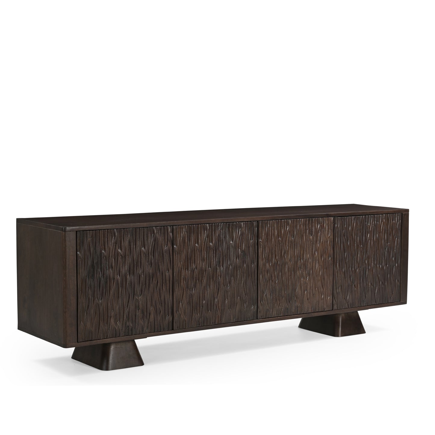 Nao Solid Mango Wood TV Unit in Walnut