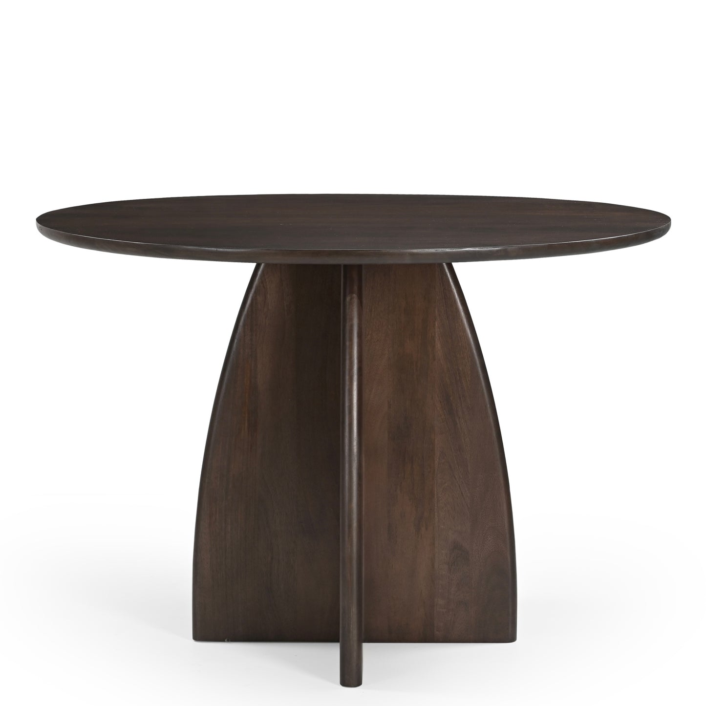 Sora Round Solid Mango Wood Dining Table Walnut (2 Sizes)