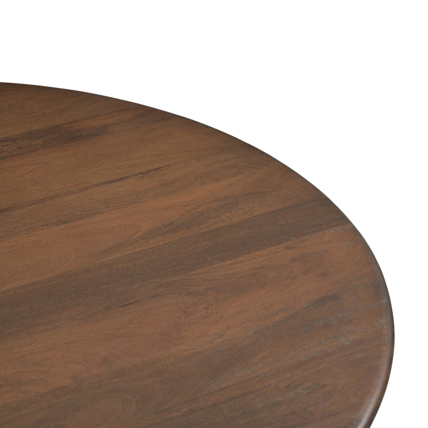 Chicago Round Solid Mango Wood Dining Table Brown