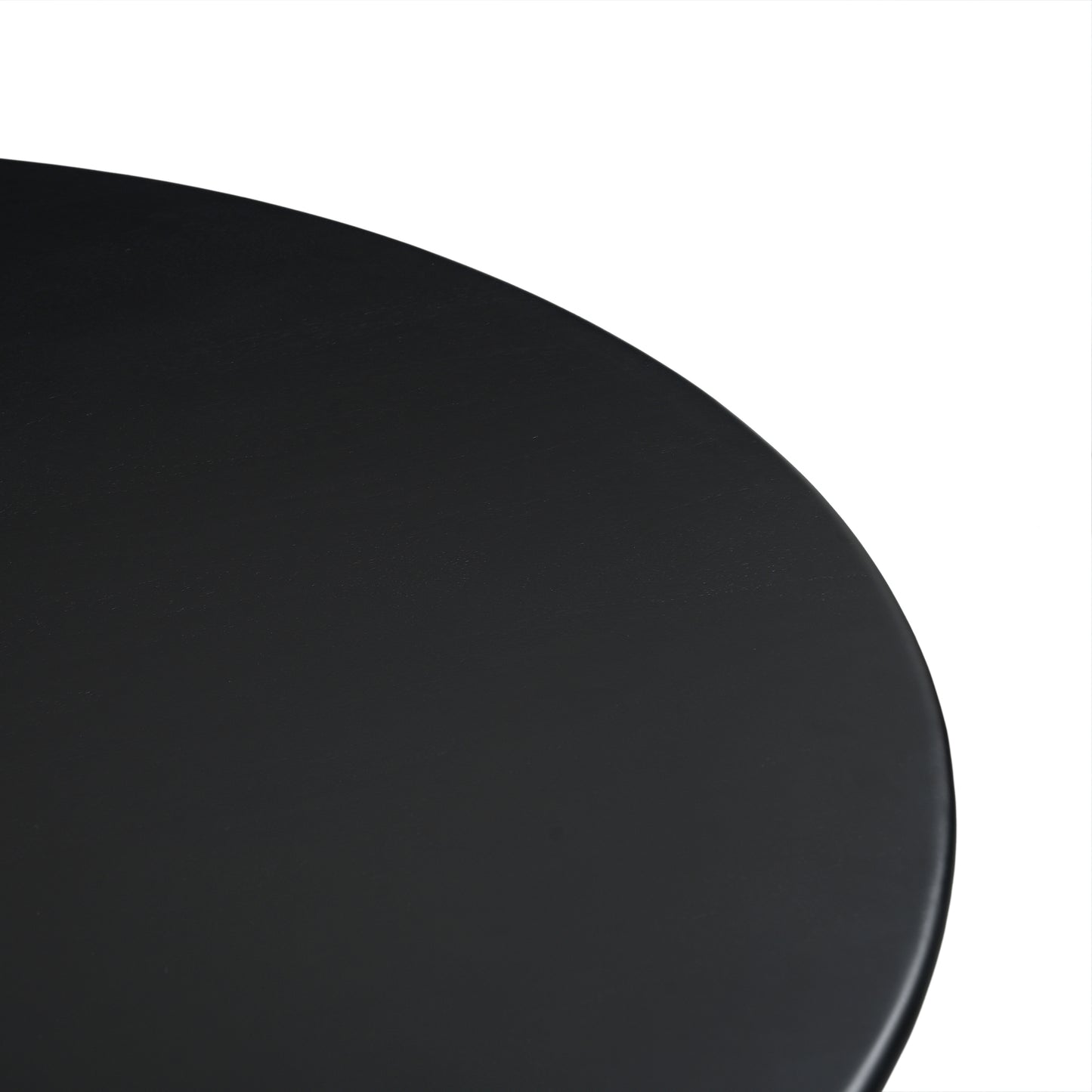 Chicago Round Solid Mango Wood Dining Table Black